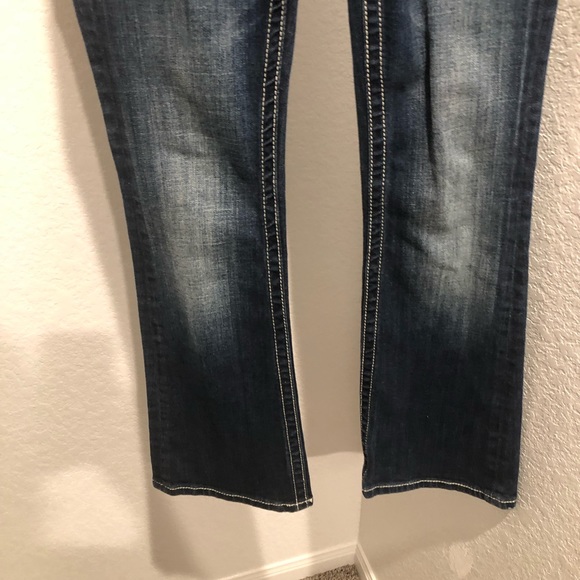 👖 Like-New 💎 MISS ME Bootcut jeans Size 26 with rhinestones - Picture 4 of 10